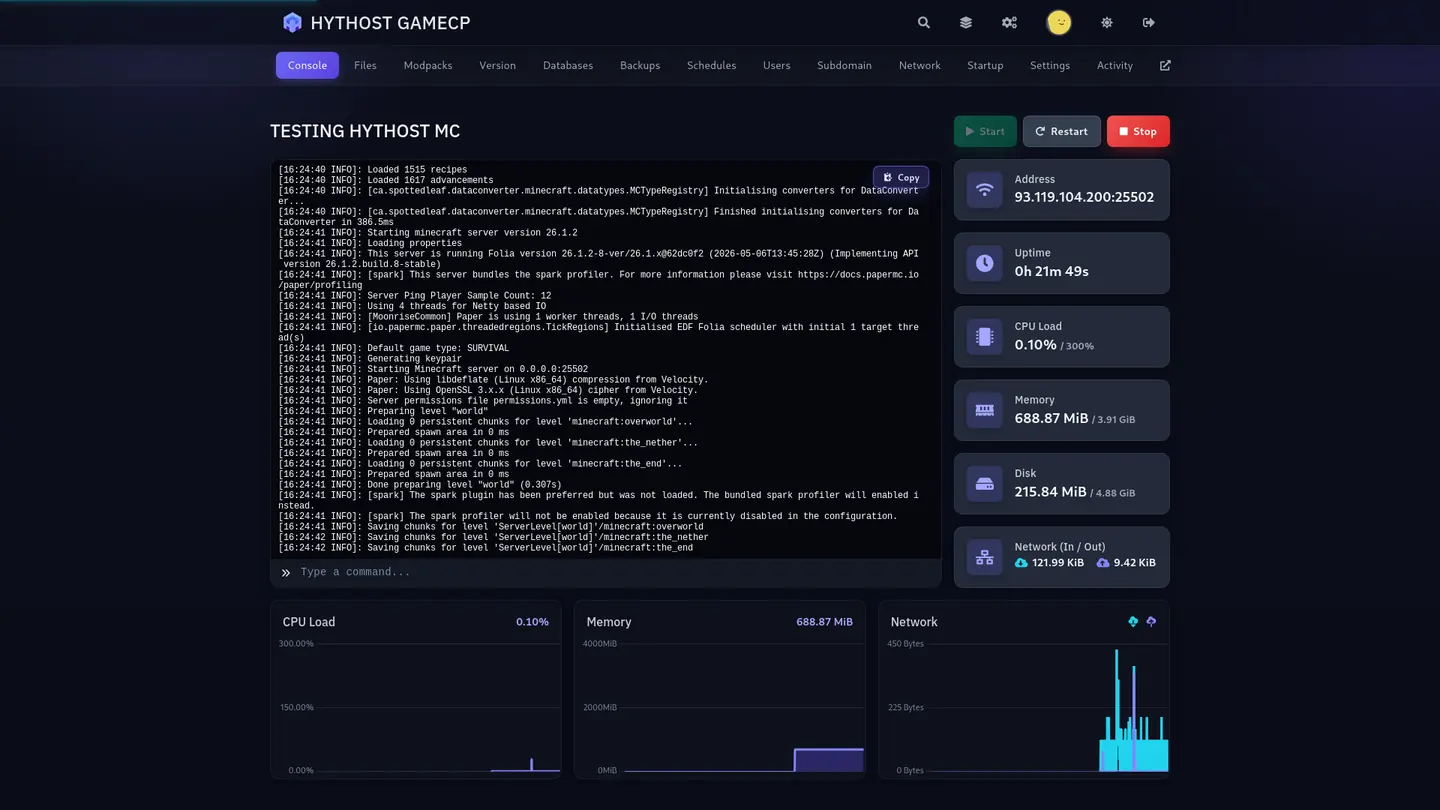 Live console